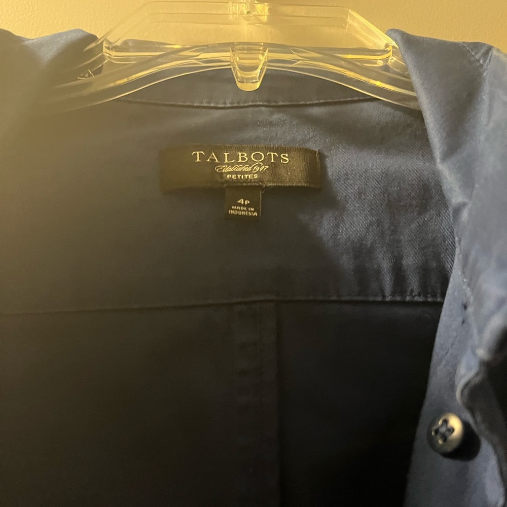 Talbots petite dark blue jacket size 4 P